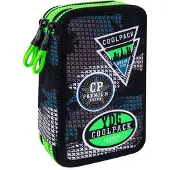 CoolPack Jumper 3 Dubbel Case met Inhoud Grijze Badges