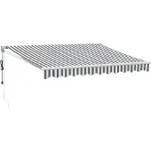 vidaXL Luifel uittrekbaar 3x2,5 m stof en aluminium antraciet en wit