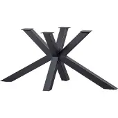 Woood Tablo Kruispoot - Metaal - Zwart - 72x159x77