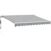 vidaXL Luifel automatisch uittrekbaar 300x250 cm antracietkleur en wit