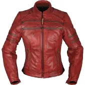 Modeka Iona, leren jas vrouwen ,rood ,38