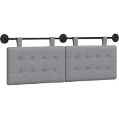 vidaXL Hangend hoofdbord Lichtgrijs Stof