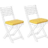 Beliani FIJI - Tuinkussen set van 2 - Geel - 29 x 38 cm - Polyester