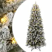 Prolenta Maison Exclusive - Kunstkerstboom met sneeuw, 300 LED-lampjes, 180 cm