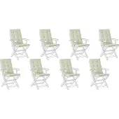 Beliani MAUI PREMIUM - Tuinkussen set 8 stuks - Lichtgroen - Polyester