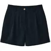 Mazine - Women's Pleated Viscose Shorts - Short L, zwart
