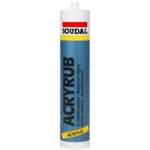 Soudal Voegkit binnen grijs 310 acryrub koker 310ml. (stuk)