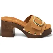 Lazamani Clogs Dames Cognac Suède Size 36