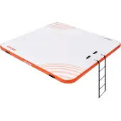 Vevor Opblaasbaar drijvend platform van 3x3 meter, inclusief ladder