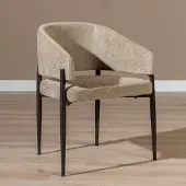 Bronx Velvet eetkamerstoel Bret taupe