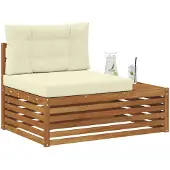 vidaXL Buitenhoekbank Naturel 115 x 83 x 73 cm Massief Acacia Hout