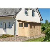 Karibu tuinhuis, berging, Wandlitz 4, onbehandeld, 181x355x230 cm