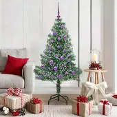 Prolenta Maison Exclusive - Kunstkerstboom, besneeuwd met LED-verlichting, 150 cm