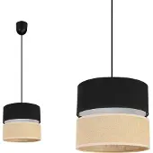 Light11 HOME Hanglamp, plafondlamp, lampenkap 20 cm, zwart