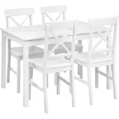 Beliani BARLEE - Eetkamerset - Wit - MDF