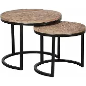 AnLi Style AnLi-Style Bijzettafel set/2 rond/halfrond frame