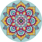 Creative Craft Group diamond painting mandala canvas 30cm rond decoratie.