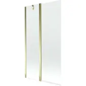Mexen Flip badwand 2-delig 100 x 150 , transparant, goud - 894-100-101-50-00