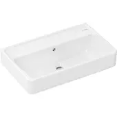Hansgrohe Wastafelblad Compact Xanuia, 600x370 mm, zonder kraangat met overloop, wit, 60214450