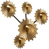 LINDBY Wandlamp Senmia, dimbaar, messing / goud, Woon-/ Eetkamer, metaal, Modern, wandlamp