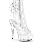 Pleaser - DELIGHT-1018C Plateau Laarzen - US 7 - 37 Shoes - Transparant