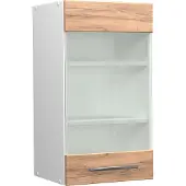 Vicco Fame-Line Glazen keukenkast – 40 cm Krachtige eik goud