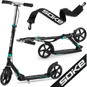 Soke City Scooter, zwart en turquoise