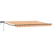 Syfax Handbediende luifel met LED's Multikleur 4 × 3 m