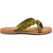 Lazamani Slippers Dames Groen Leer | Maat 37