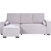 Beliani EDANE - Slaapbank - Grijs - Rechtszijdig - Polyester