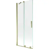 Mexen Velar badwand 2-delige schuif, 85 x 150 , transparant, goud - 896-085-000-01-50