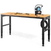 Vevor In hoogte verstelbare werkbank 122 x 61 x 72 - 97 cm klemtafel