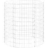 vidaXL Gabionenpaal, rond, verzinkt staal, Ø 100x100 cm