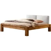 Hasena Greenville bedframe massief eiken geolied/kunstleer