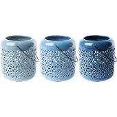 Esschert Design Blauwtinten Windlicht Keramiek blauw Esschert Design