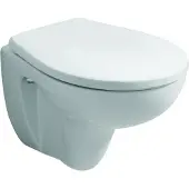 Geberit WC-deksel, WC-zitting RENOVA COMPACT abn met afdekscharnieren roestvrij staal wit