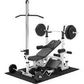 Gorilla Sports Universele Halterbank wit Complete Set kunststof