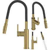 Granitan Keukenkraan Lonar - met Flexibele Uitloop - Goud