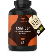 True Nature KSM-66 Biologische Ashwagandha-capsules, 210 capsules, Indische ginseng (Ashwagandha),