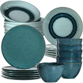 Leonardo Matera serviesset 24 delig - keramiek - blauw