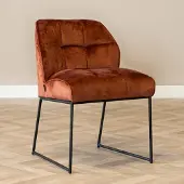 Bronx Velvet eetkamerstoel Janna koper