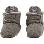 Green Cell - Antislip babyslofjes - Klittenband - Fleece - 6-12 maanden - Bruin