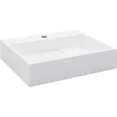Syfax Wastafel 50x38x13 cm mineraal gegoten/marmer gegoten wit