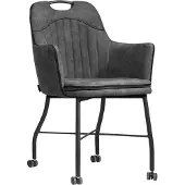 MX Sofa Stoel Floria met wielen - Antraciet
