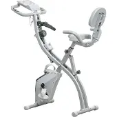HOMCOM -Magnetische hometrainer-staal-105x48x118cm-zwart, zilvergrijs