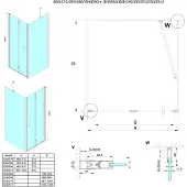 Gelco Loro Rechthoekige douchecabine 100x90cm