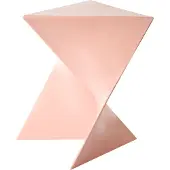 Beliani PECOS - Bijzettafel - Pastelroze - Synthetisch materiaal