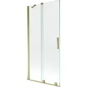 Mexen Velar badwandafscherming 2-delig schuifbaar 95 x 150 , transparant, goud - 896-095-000-01-50