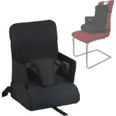 Titaniumbaby Stoelverhoger Seat2Go Black/Veranderd eenvoudig een eetkamerstoel in een kinderstoel/Inklapbaar en eenvoudig mee te nemen/Opbergvak aan de onderzijde