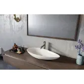 Sapho Ovali Keramische wastafel 74x38,5cm, wit
